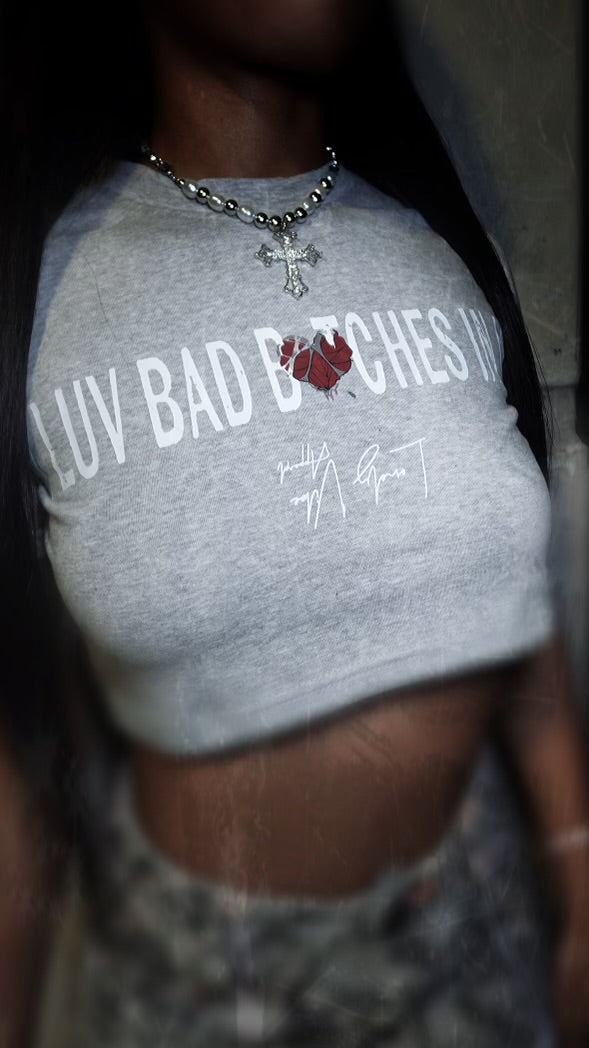 “Luv Baddies” Cropped Tee